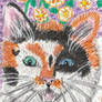 Happy kitten  watercolor painting