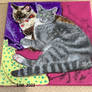 Milo and Yoda acrylic painting