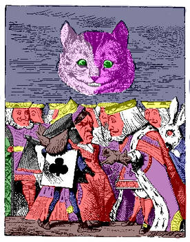 Cheshire Cat Above Crowd - Recolor