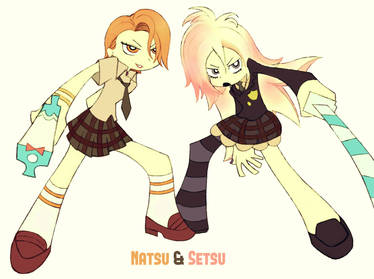 Panty-Natsu + Stocking-Setsu {Kyoko: Skip Beat!}