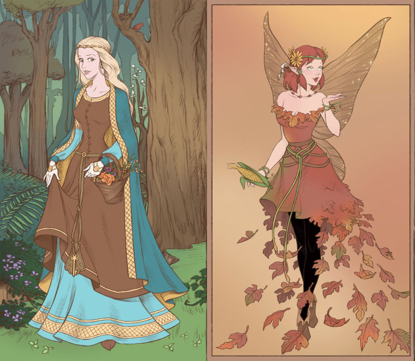 Watch her transform! Made with Vintage Fairy Dress Up Game #azaleasdol