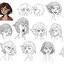 Sketches: facial expressions (Mel)