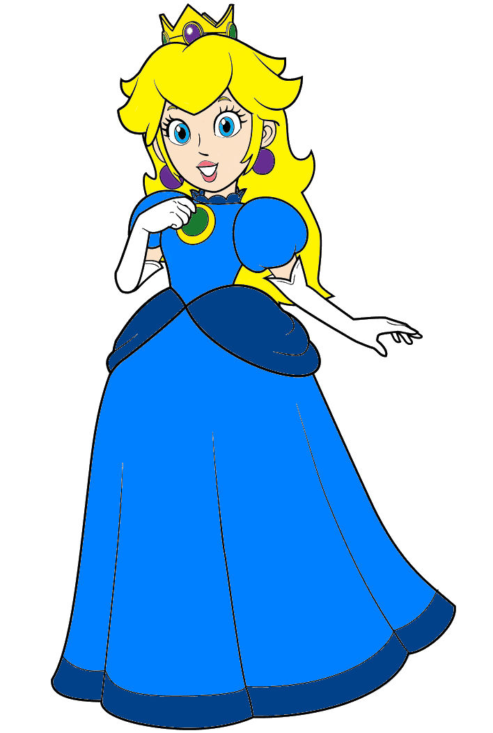 princess peach blue dress Transparent Dress Clipart Free -