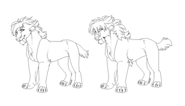 Saber-tooth line art