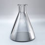 empty glass chemical flask