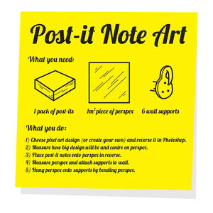 Post-it Note Art Instructions