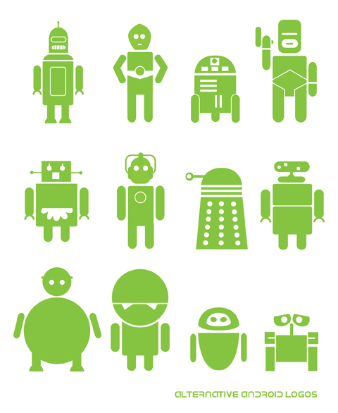 Alternative Android Logos by mattcantdraw
