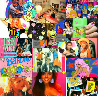 80s Happy Girly Tribute Collage