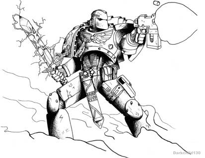 Commission: Blue Hawks Space Marine