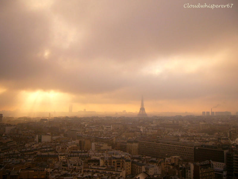 Paris in the fog --- Paris sous la brume