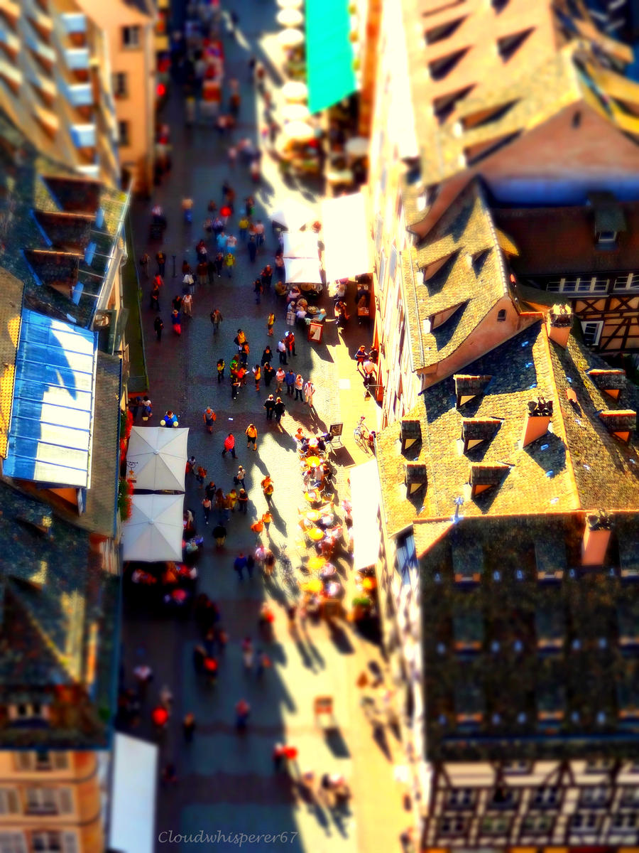 Miniature People on the Very Far Away Street