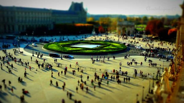 Tiny People in The Huge Louvre Museum 2 - Paris