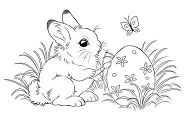 Free easter lineart2