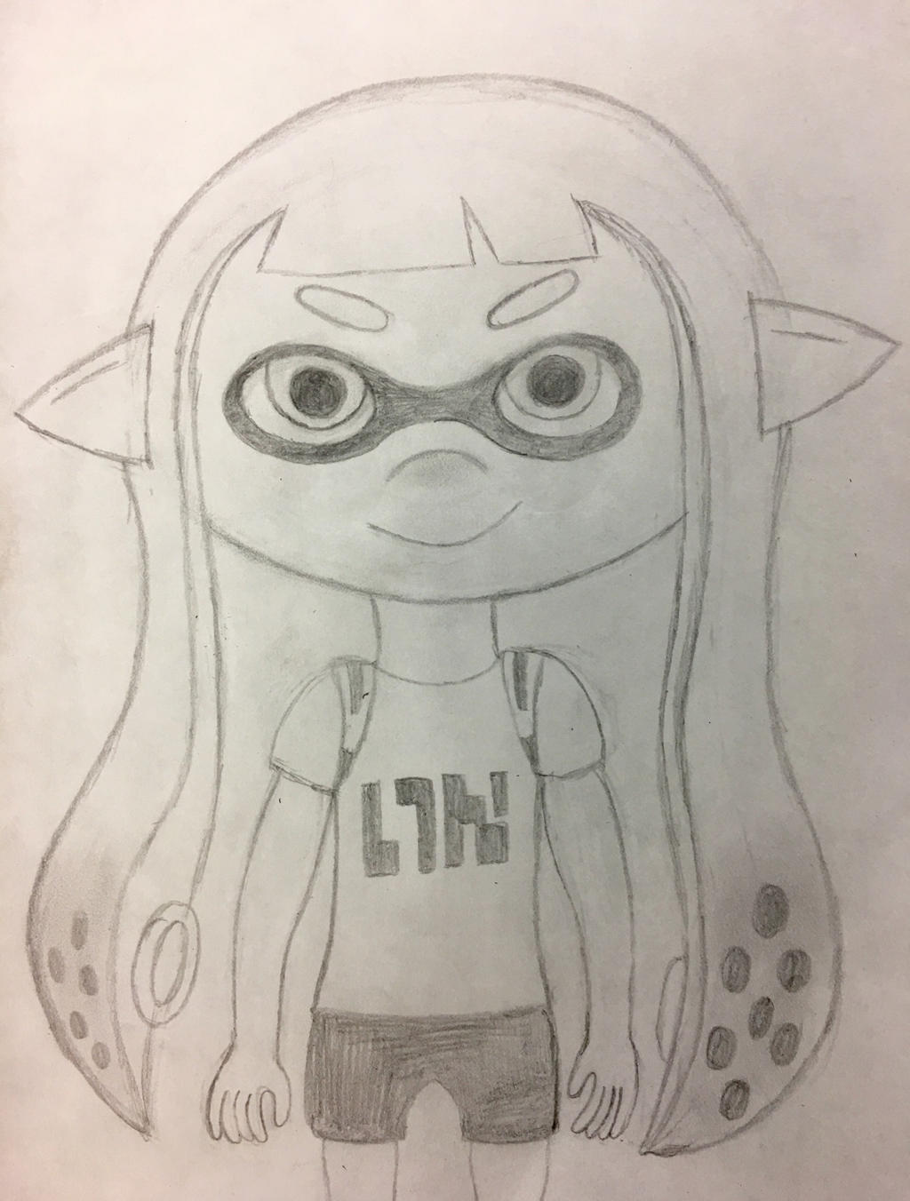 Inkling Girl (Pencil Drawing) by TheFieryHawk on DeviantArt