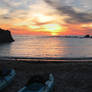 Kayaks at Sunset