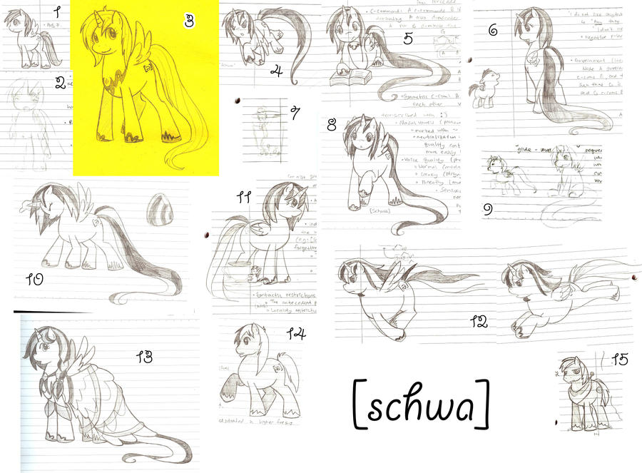 Schwa Sketch Dump by kavic