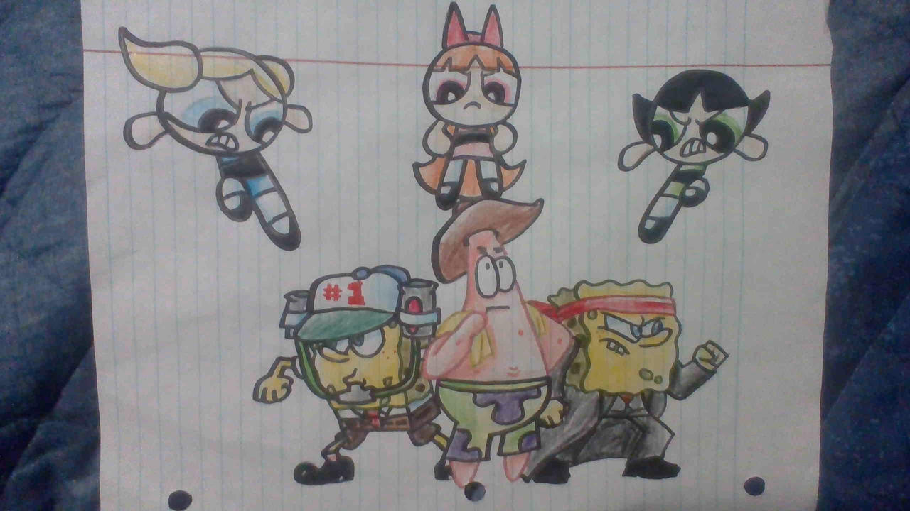 Sponge Powerpuff Spongebob SquarePants Vs The PowerPuff Girls by Pichufan23 on DeviantArt