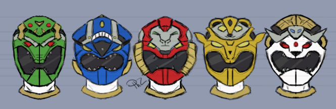 Double-Beast Ranger Helmets