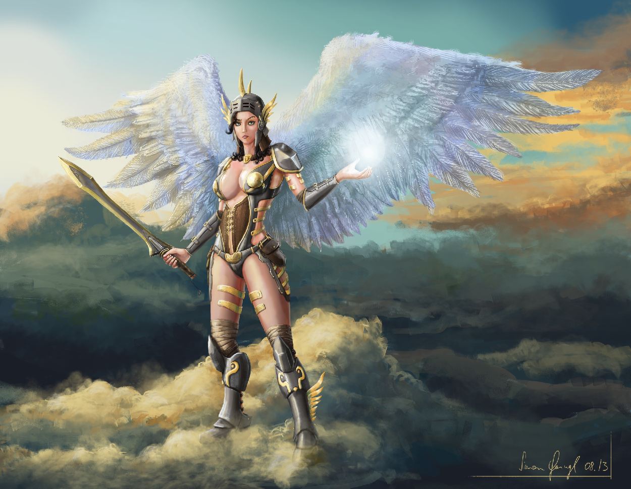 Female Warrior Angel by SimonGangl on DeviantArt