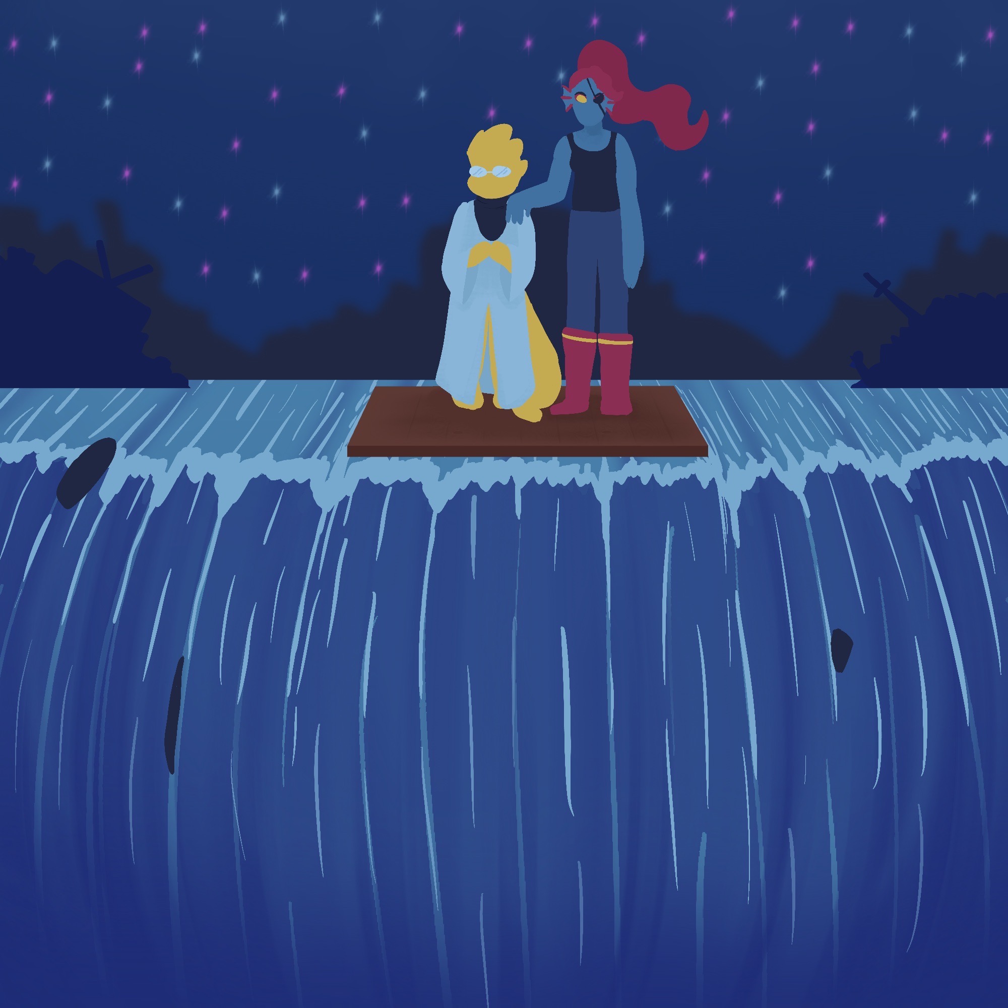 Undyne x Alphys Waterfall