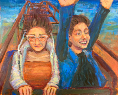 Rollercoaster Acrylic Painting