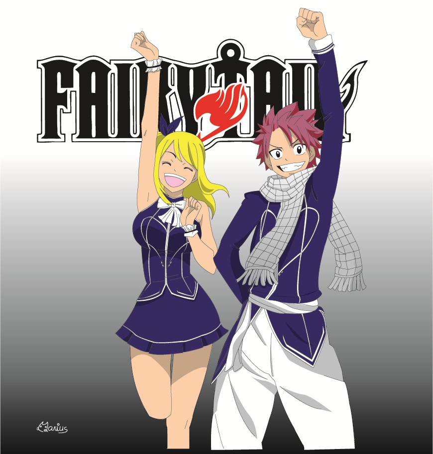 Natsu + Lucy Matching Cloths