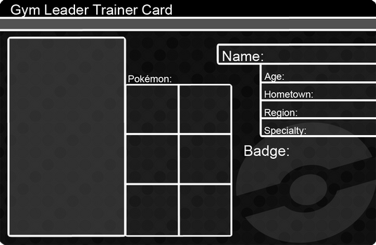 Pokemon Trainer Card Bases Favourites By Gengarpunk95 On Deviantart Khfant 73 12 Gym Leader Trainer Card Template By