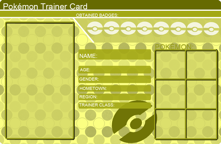 pokemon trainer card template Pokmon ID Custom Fan-Crafted Cosplay Accessory Golden Transparent Trainer Card Template