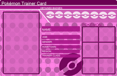 Pokemon Trainer Card Template Purple