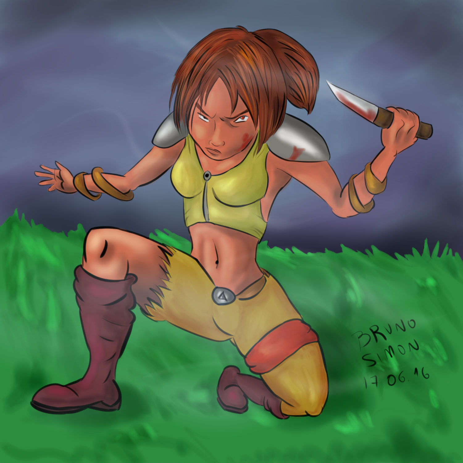 Female Thief/Fighter in Fortress