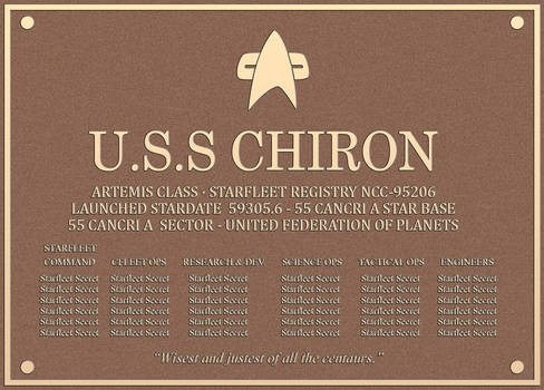 USS Chiron Dedication plaque