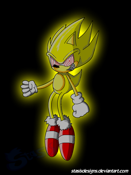 Sonic 2 Drawing styled Fleetway Super Sonic from V by Abbysek on DeviantArt