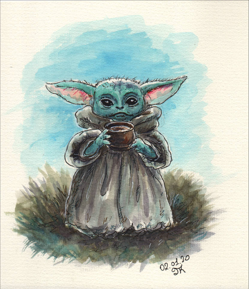 Малыш йода арт