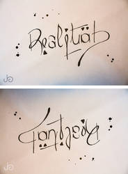 Ambigram Fantasy-Reality