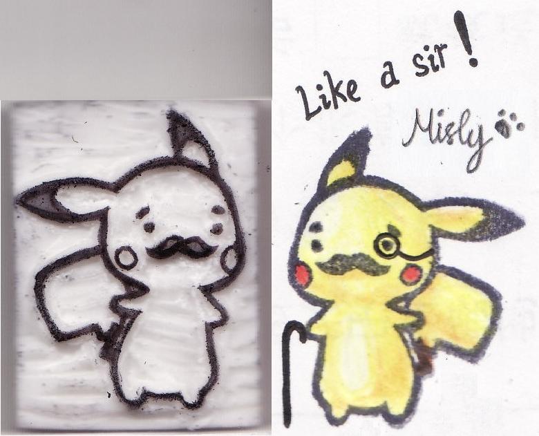 Pikachu Like A Sir! Rubber Stamp