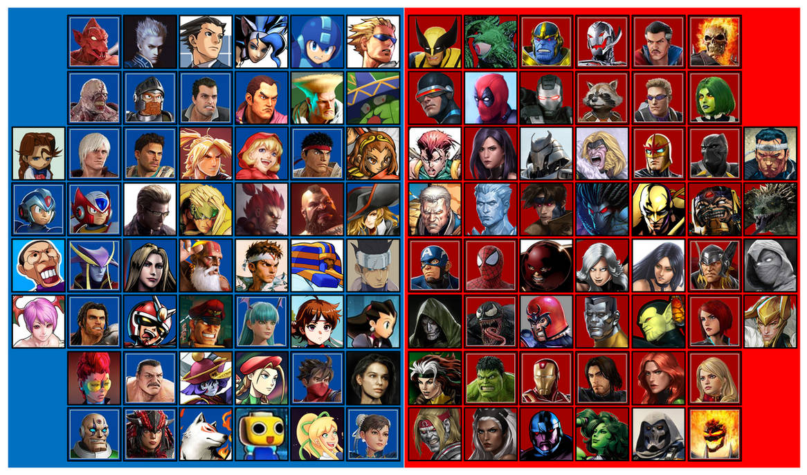Mvcu Roster My roster for Marvel vs Capcom Ultimate by MegaLionBlack on DeviantArt