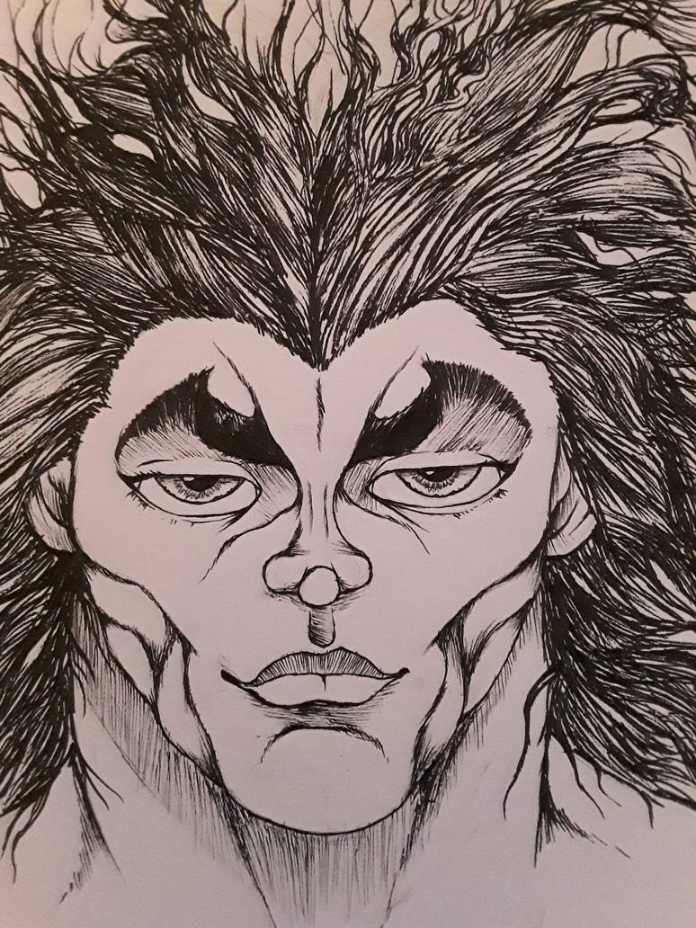 Yujiro Hanma ink only by Cerberus464 on DeviantArt