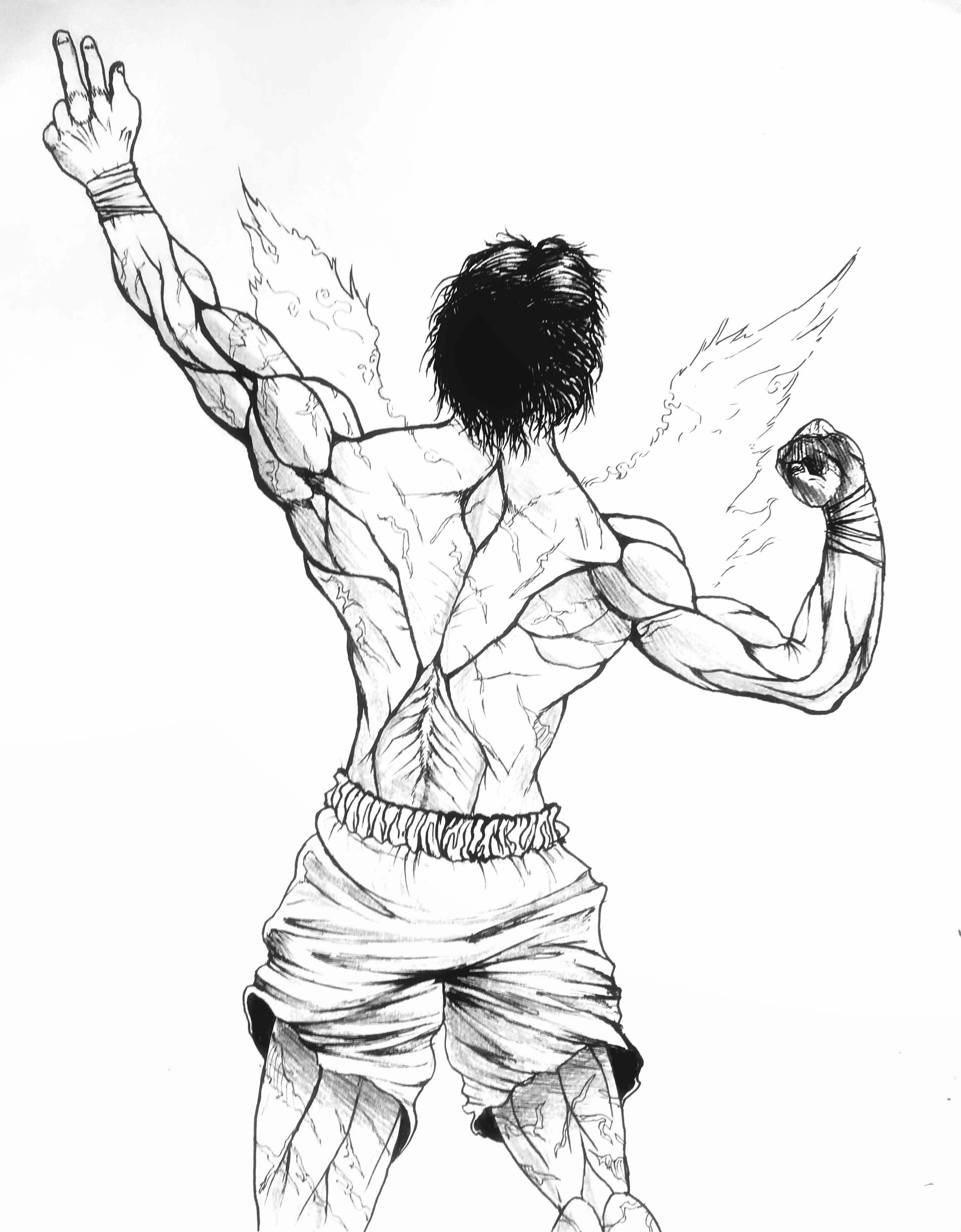 Baki Hanma Zyzz pose by Cerberus464 on DeviantArt
