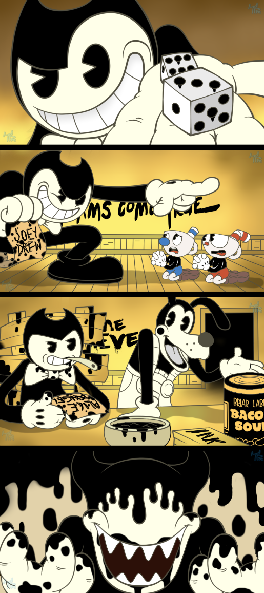 Positively silly. — datsheepbeep: What if Bendy was in the Cuphead