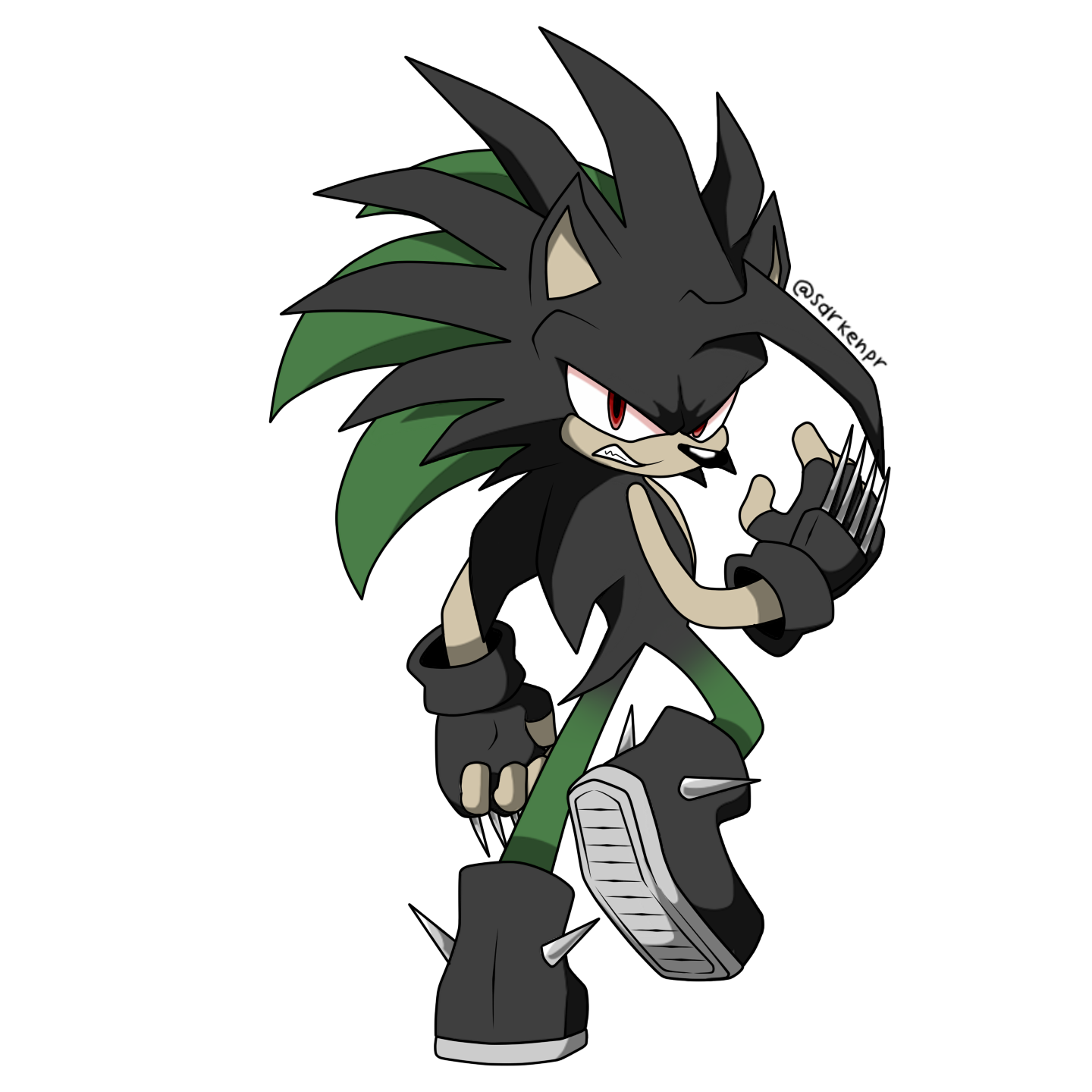 Ashura The Hedgehog / Glitch Sonic by SarkenTheHedgehog on DeviantArt