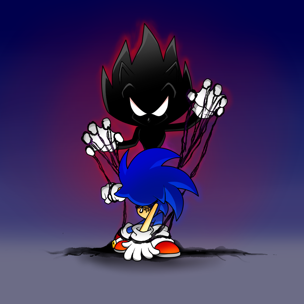 Dark Super Sonic (Stage 2) by MegaforceRed on DeviantArt