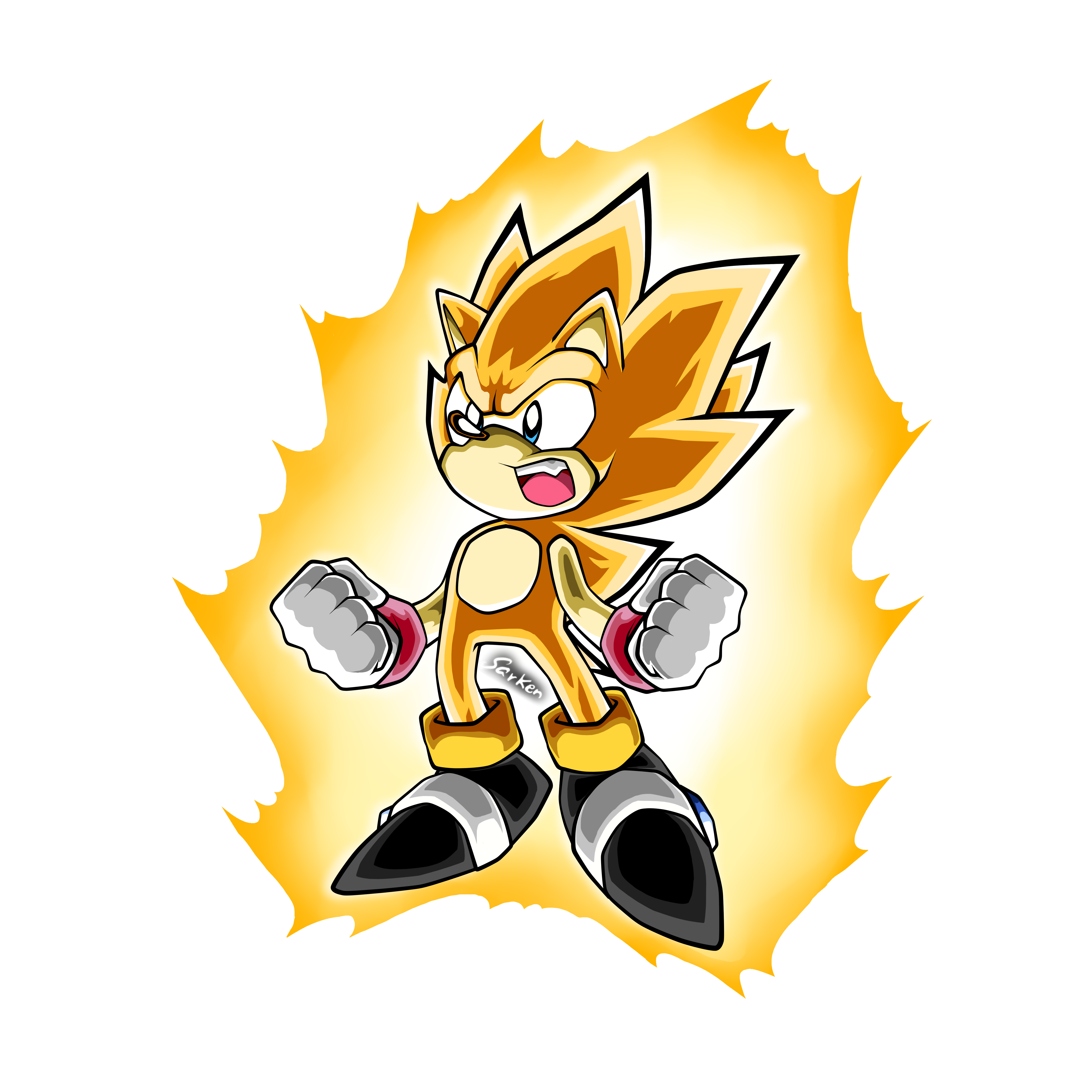 Super Sonic in Sonic 1 Prototype style by ThomasTheHedgehog888 on DeviantArt