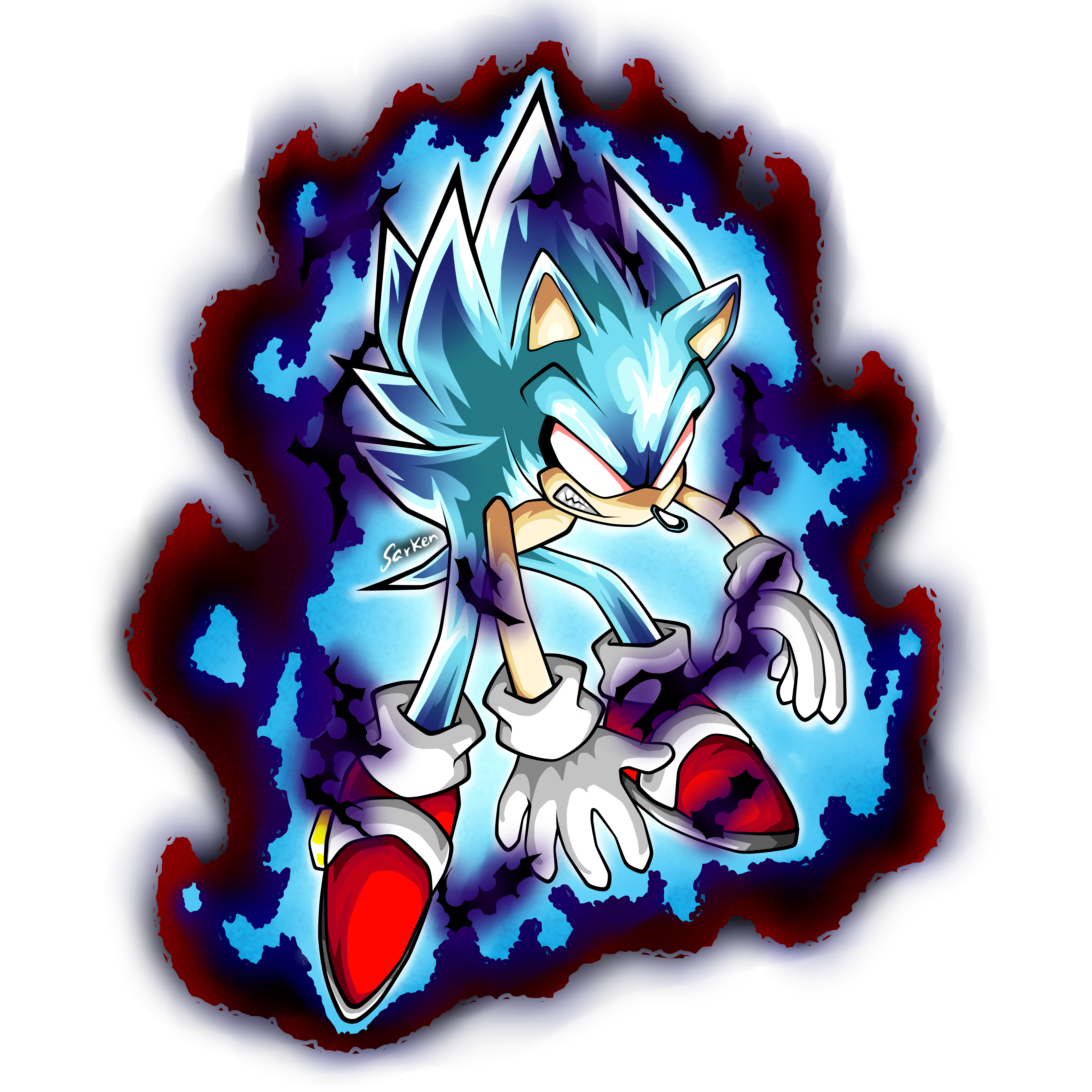 Super Sonic Blue by KuroiSpeedster55