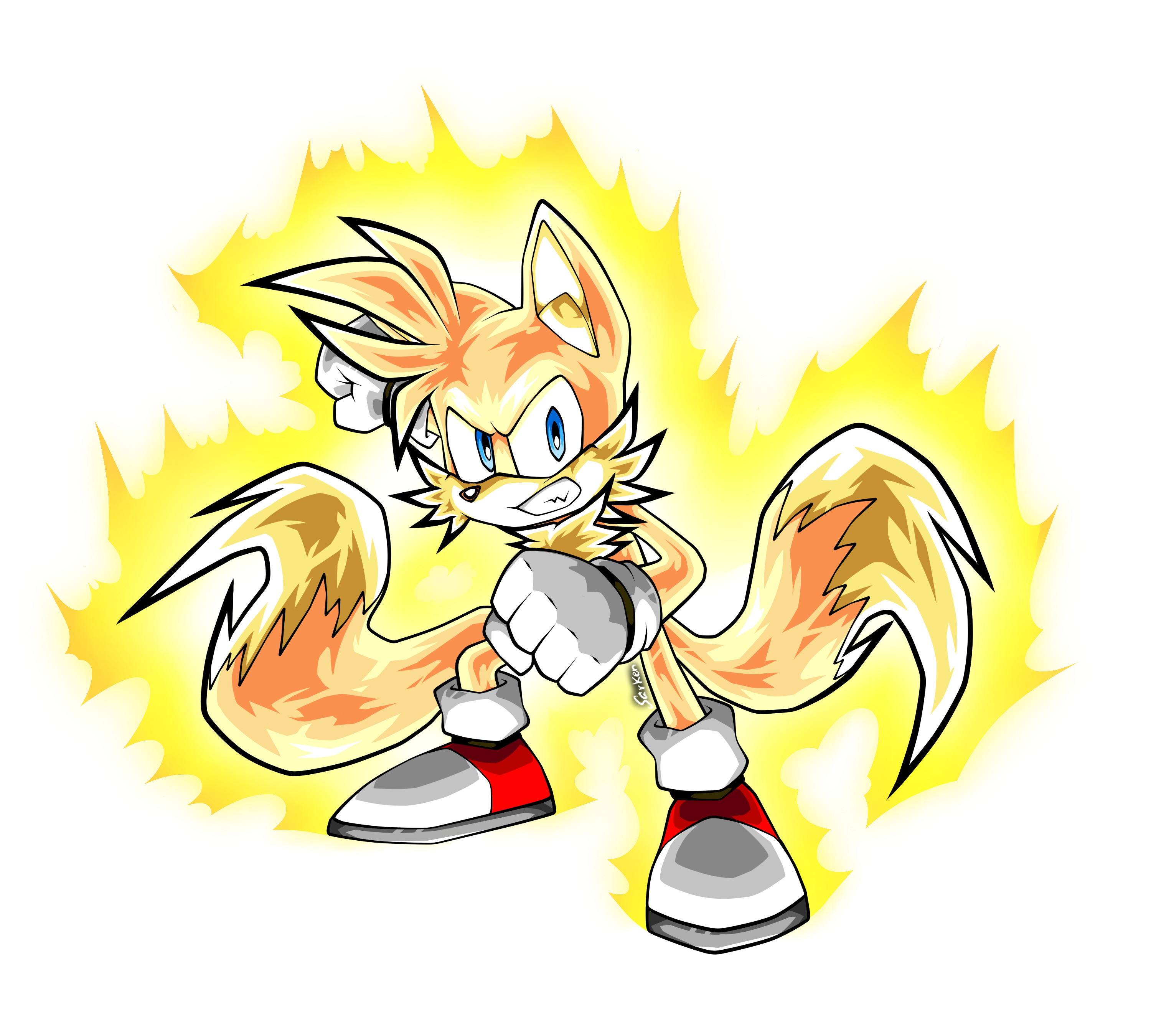 Super Sonic and Super Tails by ShadowLifeman on DeviantArt