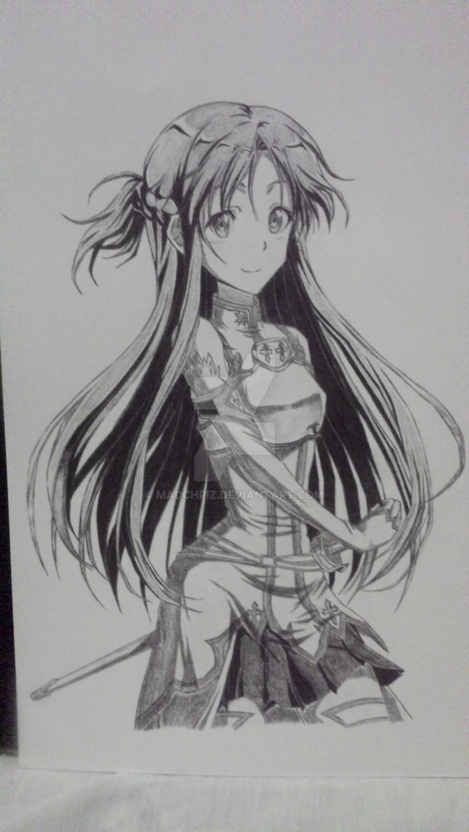 Speed Drawing Asuna Sword Art Online FAN ART by DrawMemory on DeviantArt