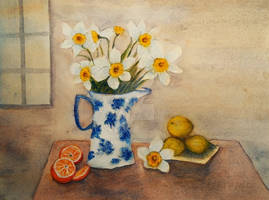 Still life with daffodils