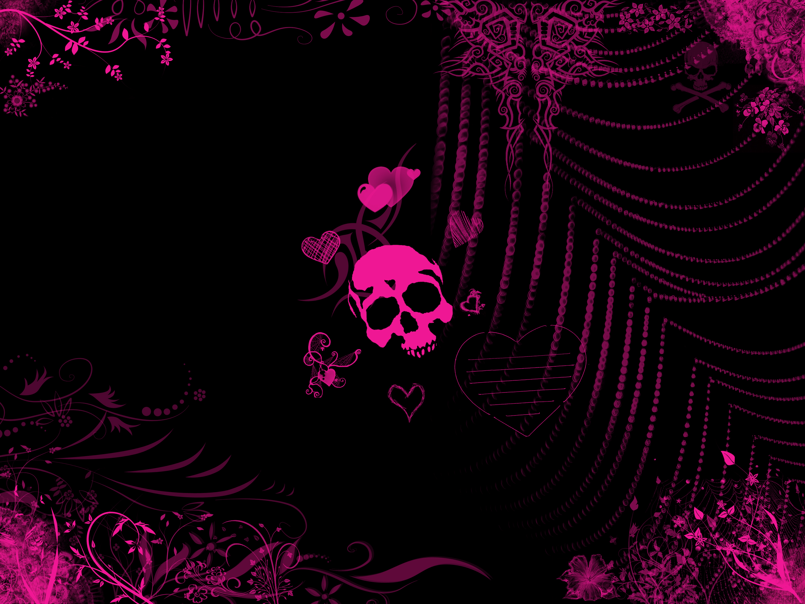 Pink Skull by Daemonika on DeviantArt