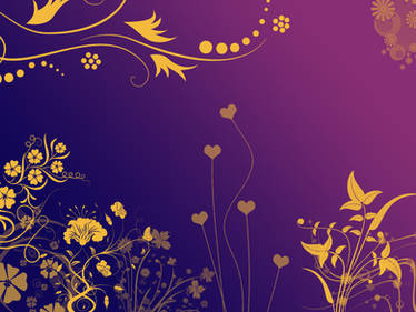 Yellow Flowers in Purple Night