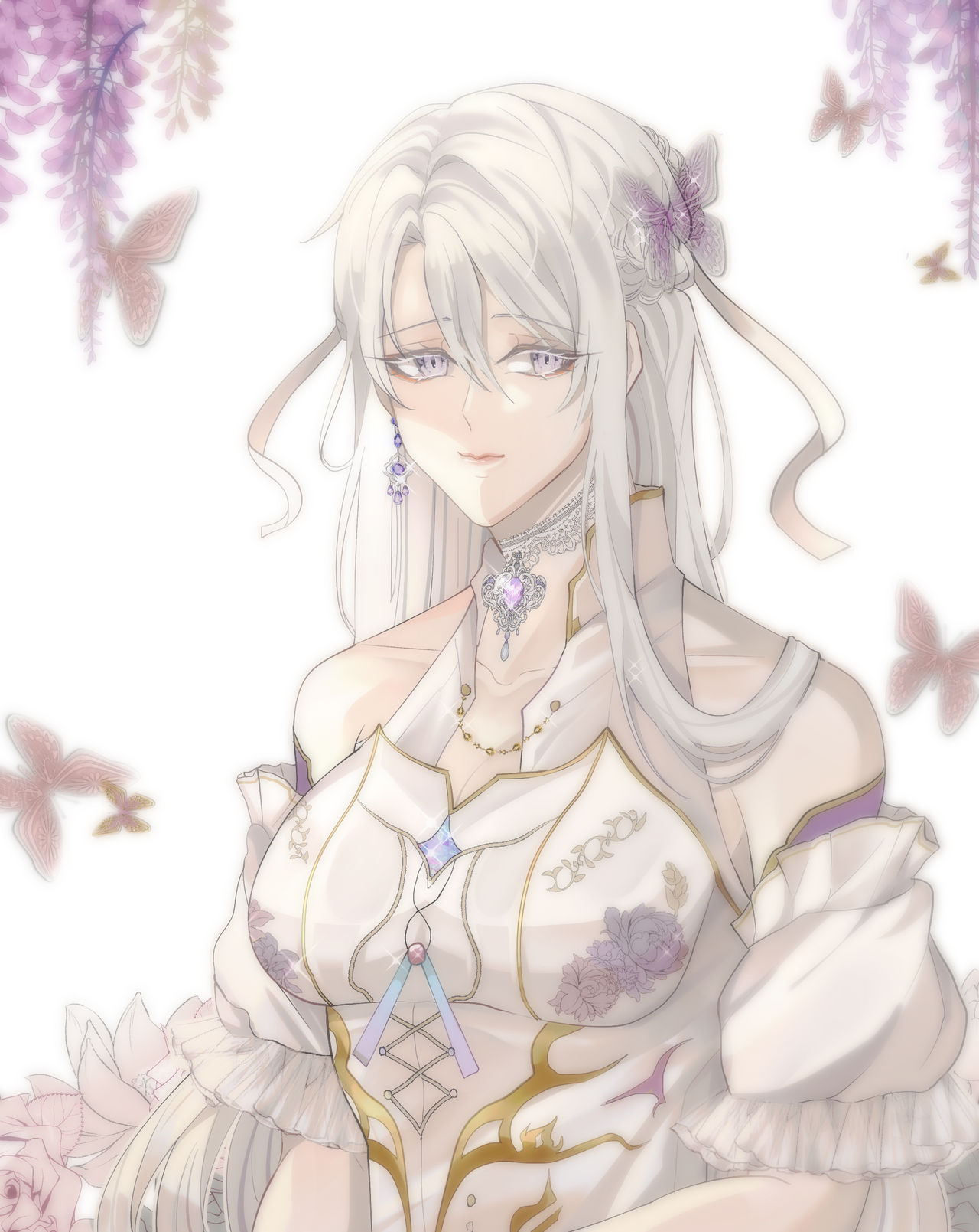 OC Character] Anime Girl With White Hair by vivienng on DeviantArt