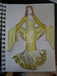 yellow ballroom gown